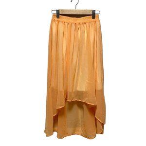 Long fluffy orange ponytail dress